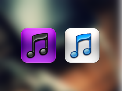 Music/iTunes Icon glyph ios iphone music note purple sexy theme white