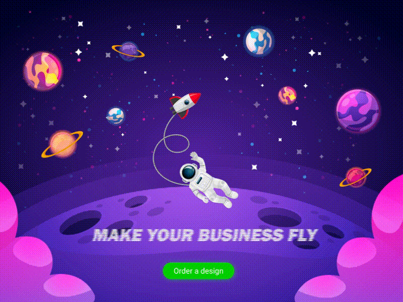 Promo Splash animation app branding business design illustration layout motion space web