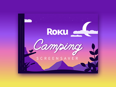 Roku Theme Tile Concept camping card concept illustration mockup nature roku screensaver