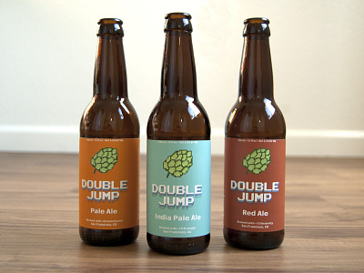 Double Jump beer branding labels packaging design