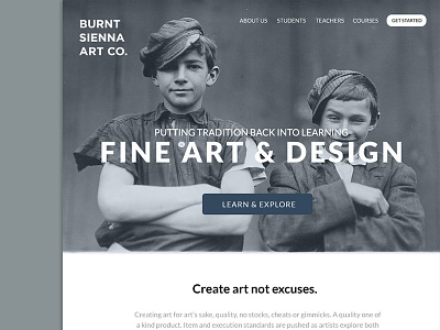Burnt Sienna Website Design burnt sienna concept fine art mockups online coursework teaching traditional web design