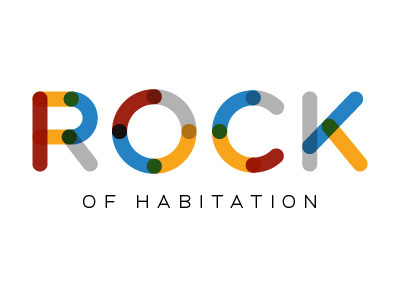 Rock of Habitation Ministries africa bright color color study colors concept art logo design mockups nonprofit transparency typography