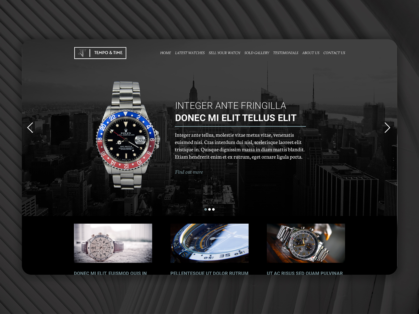 Tempo & Time - Website Design by Shane Price on Dribbble