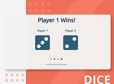 Dice Game Web App css game html javascript web design