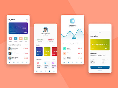 Banking App banking banking app clean minimal mobile mobile app ui ui design