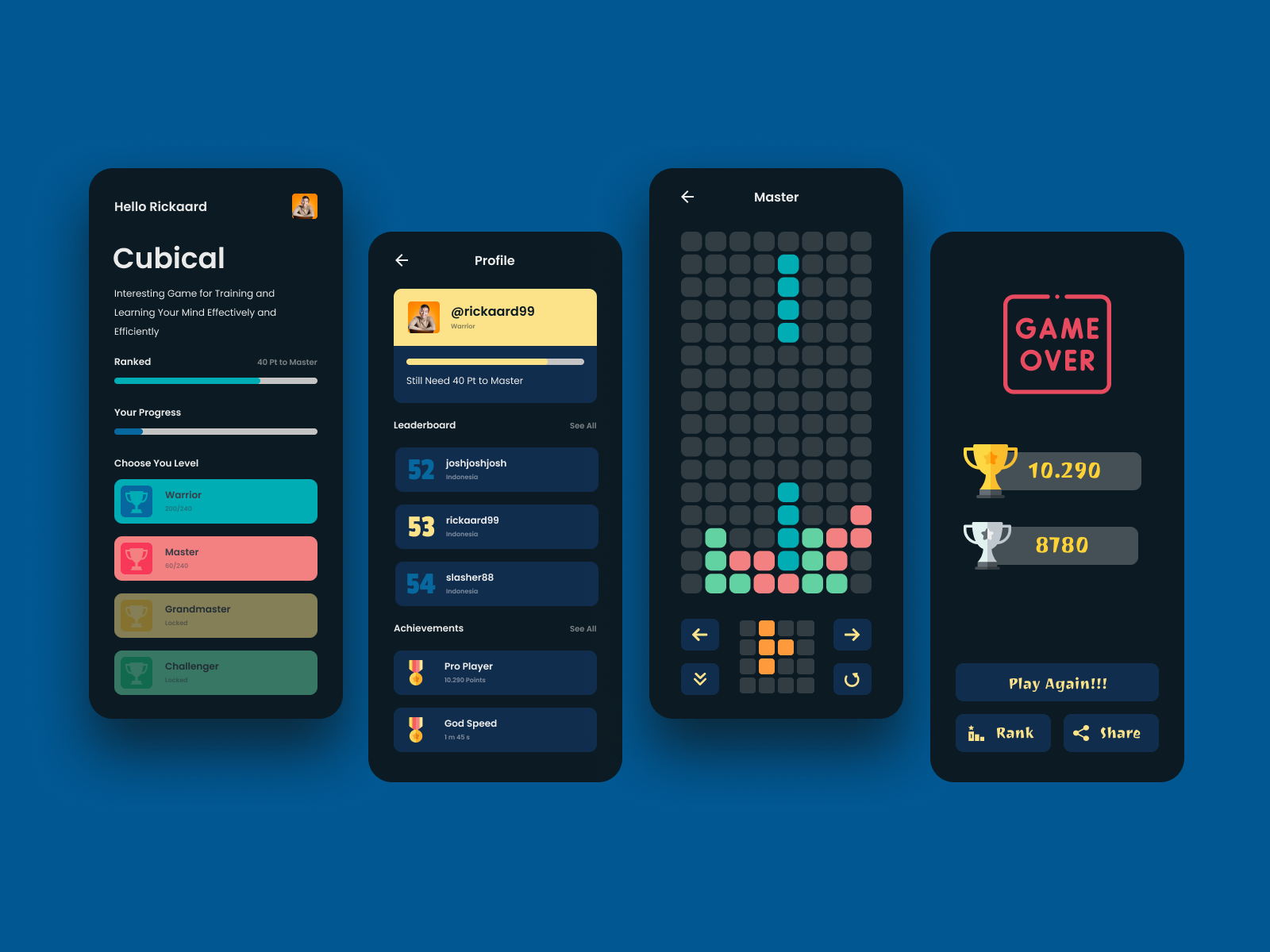 Tetris Game App by Farhan Alfariqi on Dribbble