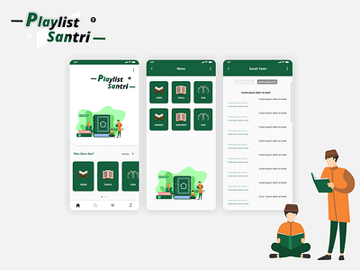 UI Design Playlist Santri App