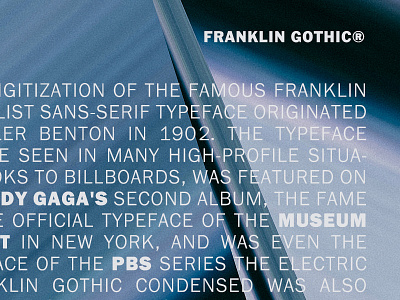 Franklin Gothic 1900s b benton classic font lettering typeface urw