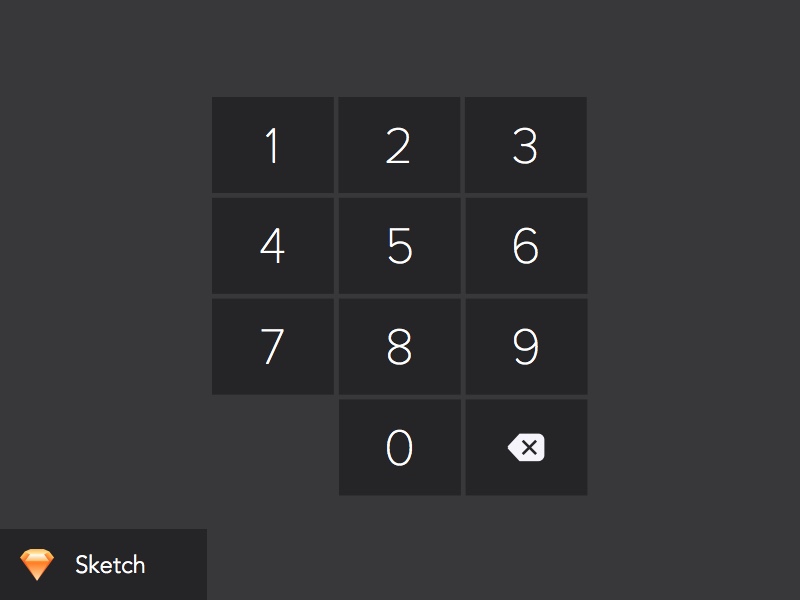 pin keypad layout