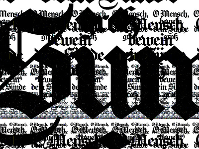 Gothic glitch 3.5 black and white blackandwhite blackletter deconstructed distorted distortion experimental font generative generative art glitch glitch art gothic text text effect text effects type typedesign typography typography design