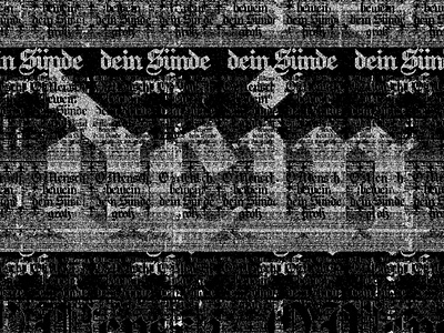 Gothic glitch 3.6 blackletter dark deconstructed distorted distortion experimental font generative generative art glitch glitch art gothic industrial noise text text effect text effects type typedesign typography