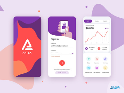 Expenses Management App competition dashboard expeses flat design iconography icons landing page mobile app money management ui website design wordpress theme