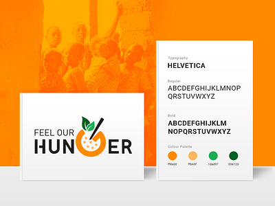 Feel Our Hunger Logo | AWAYR branding flat design fonts illustraion logo