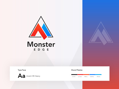 Monster Edge Logo branding design agency flat logo design icon design logodesign triangle logo typography vector