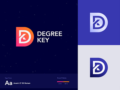 Degree Key Logo awayr design agency education logo flat design icon logo logo design logo design branding university vector