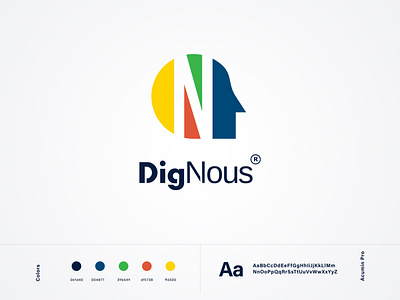 DigNous Logo 🎨 branding flat design flatdesign iconography icons logo minimalist logo typography ui vector