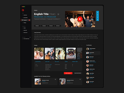 Social Media Movie Web App app design details flat design mac menu movie app music app tv video