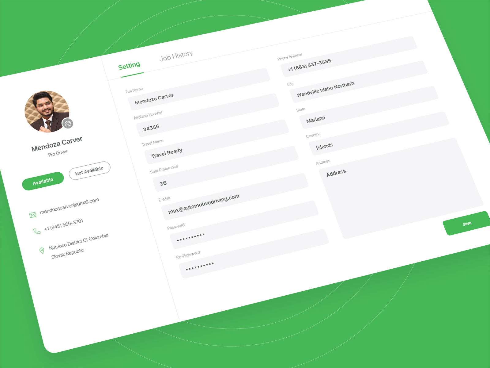 Web User Profile Page by AWAYR on Dribbble