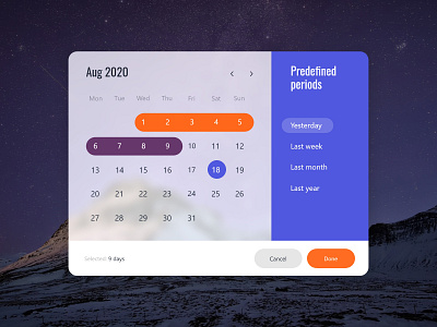 Calendar Concept Widget app app design application calendar concept design event schedule