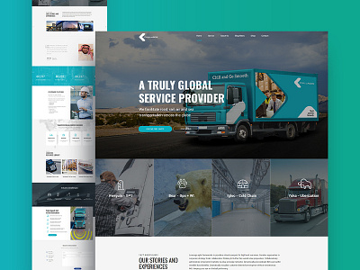 Chillagos flat design landing page truck website website design wordpress theme