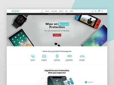 Shark Proof flat design landing page latest design mobile website design web design websites