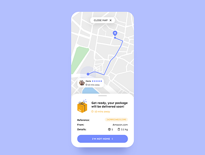 Delivery tracker app app delivery app location app location tracker map product design ui ui design ux