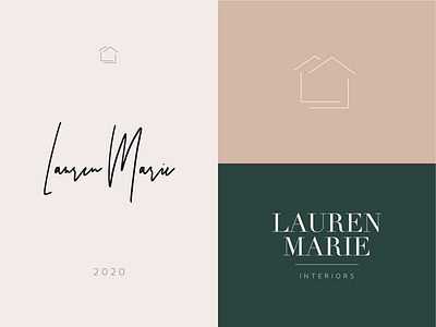 Lauren Marie Interiors branding interior design logo system minimalist