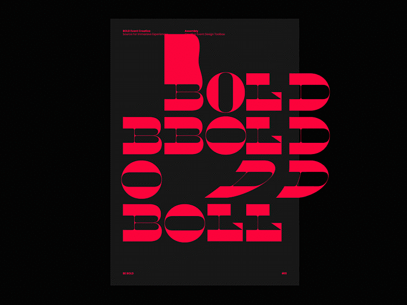 BOLD - Animated Poster aftereffects animation animation 2d art brand branding clean dark design font glitch graphic design identity logo minimal motion poster slitscan type typography