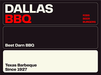 DALLAS BBQ - Visual Identity System art brabecue brand branding clean concept design font graphic design grill identity inspiration logo minimal poster poster art simple type typography visual identity