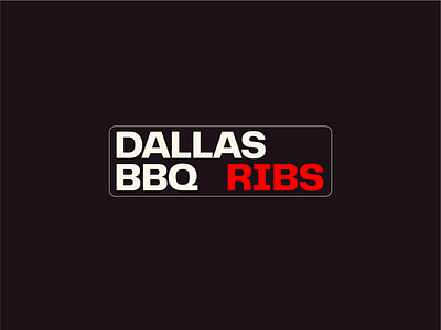 DALLAS RIBS - Logotype art barbecue bbq brand branding clean cook dallas design font food graphic design identity logo logo design logotype ribs texas type typography