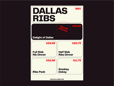 DALLAS RIBS - BBQ Menu