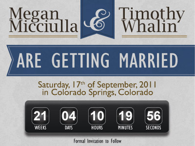 Save The Date Cards countdown save the date wedding