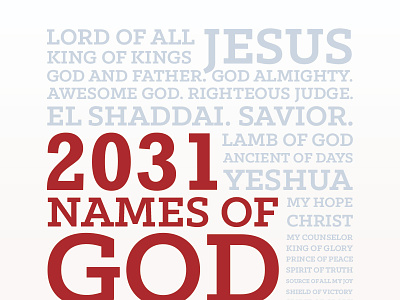 Book Cover: 2031 Names of God book christian print