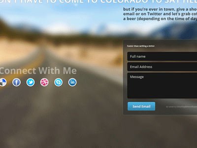 Personal Website Design Sneak Peek 2 Revised animated button contact form personal web design