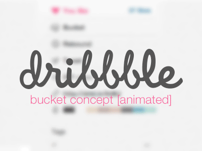 Dribbble Bucket Concept [Animated]