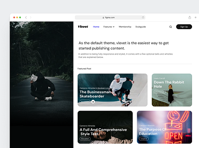 Vlevet blog figma minimal personal simple themes typography ui ux web design