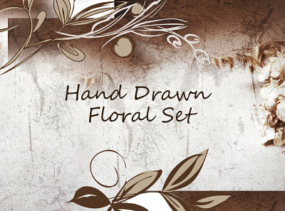 Hand Drawn Floral Set design design template floral pattern graphic hand drawn illustration ornament pattern print seamless pattern set surface pattern design surfacedesign textile vector