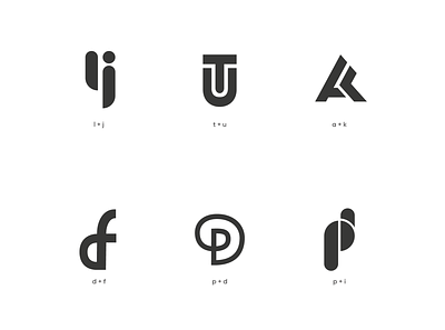 logo monogram collection brand icon illustration logo minimal monogram typography vector