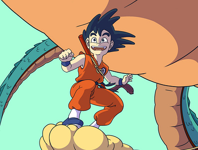 Kid Goku design illustration manga