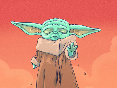 Baby Yoda character color palette comics design illustration movies starwars yoda