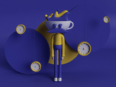 ☕ SR. COFFEE animated animation art direction branding characters coffe coffee cup design director dribbble dribbble best shot dribble flat design illustration logo octane render renders time vector