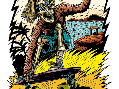 Bahia Surf Shop - Sunset Rider beach skateboar sunset surf