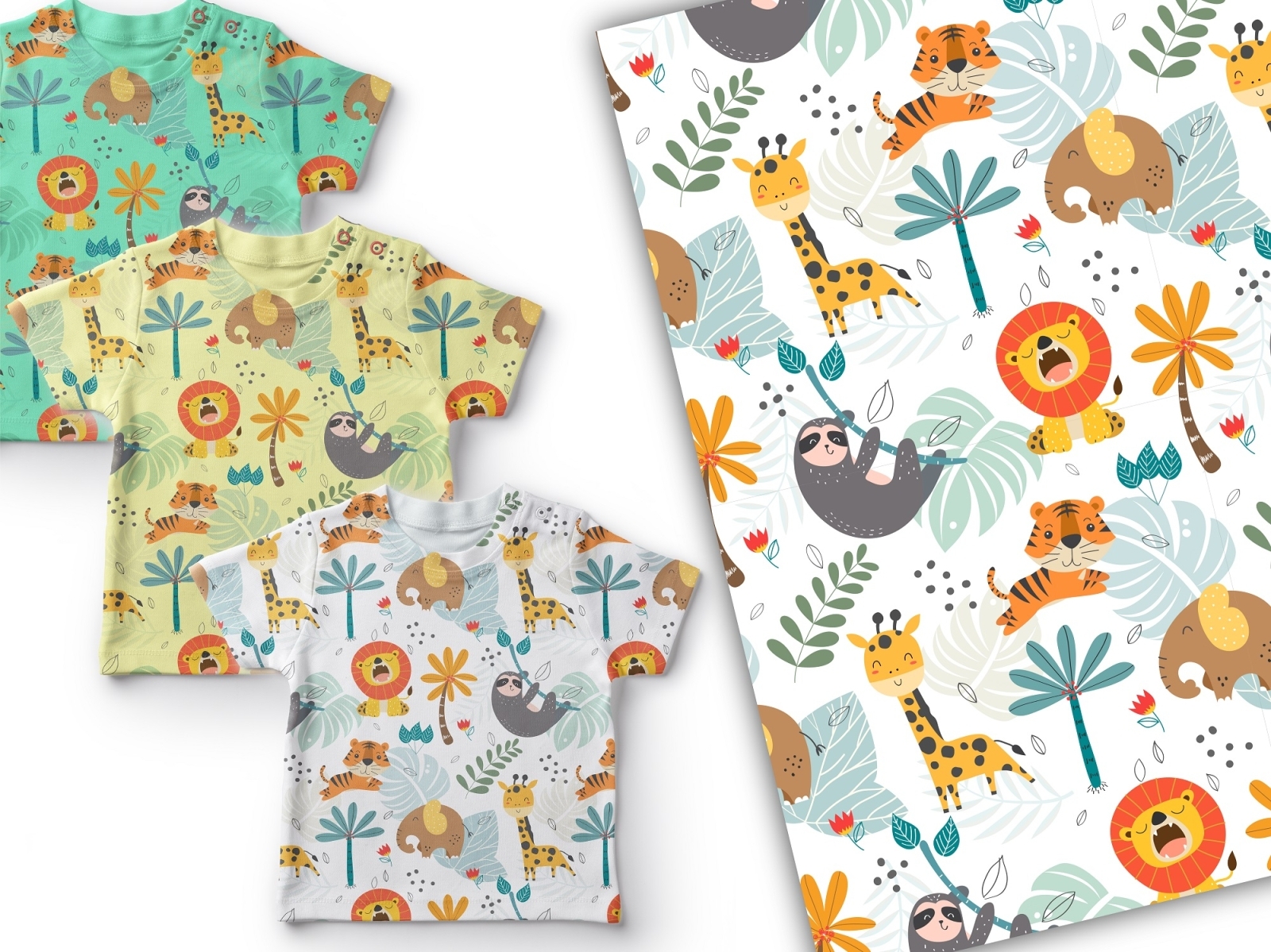 Baby pattern with safari theme by Maryam Hamila on Dribbble