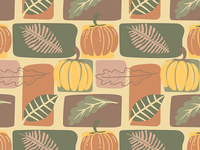 Boho Pumpkins Pattern in modern organic style autumn background boho cute design fabric modern pattern pumpkin seamless textile trendy vector wallpaper wrapping