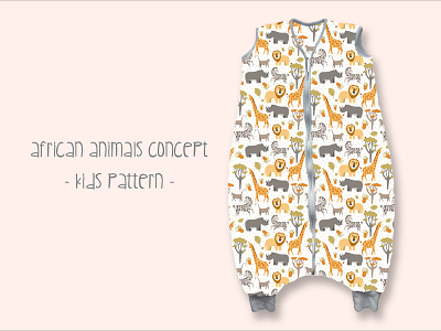 Kids Pattern with african Animals Cocept