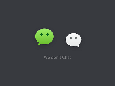 We don't Chat #COVID-19# design icon logo