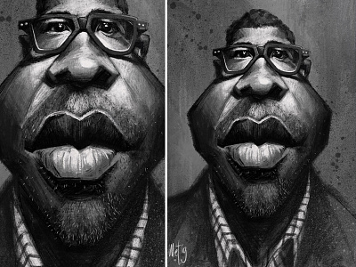 Jordan Peele caricature caricatures digital illustration digital painting illustration illustrations painting portrait portrait art procreate procreateapp