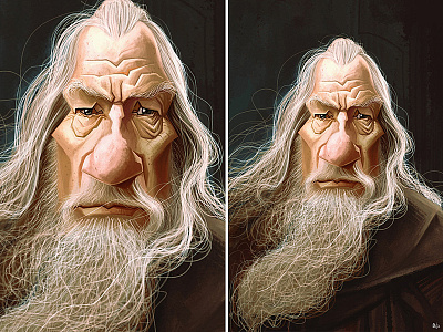 Gandalf the Grey caricature caricatures digital illustration digital painting illustration illustrations painting portrait portrait art procreate procreateapp