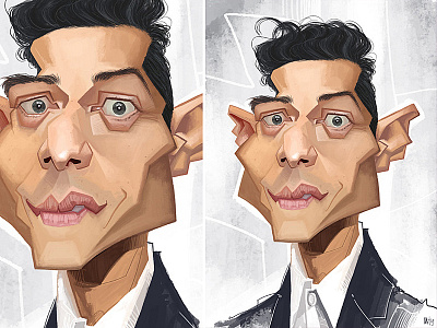 Rami Malek caricature caricatures digital illustration digital painting illustration illustrations painting portrait portrait art procreate procreateapp