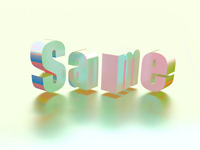 Same c4d design font illustration logo texture